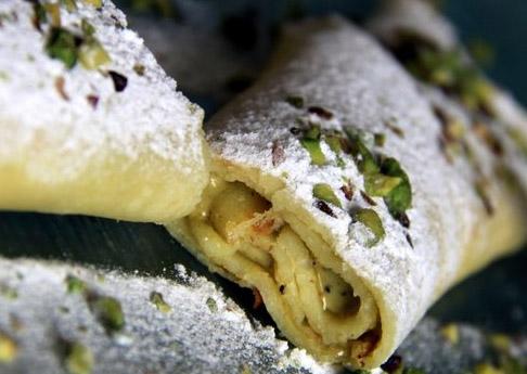 Crepes con crema di pistacchio