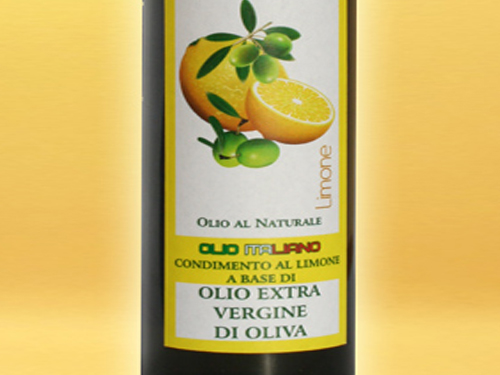 Lemon flavoured extra virgin olive oil