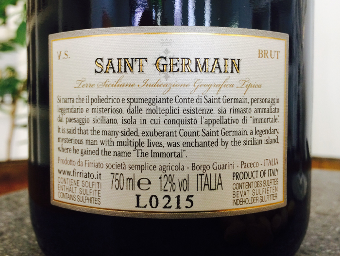 Saint Germain vino spumante Brut