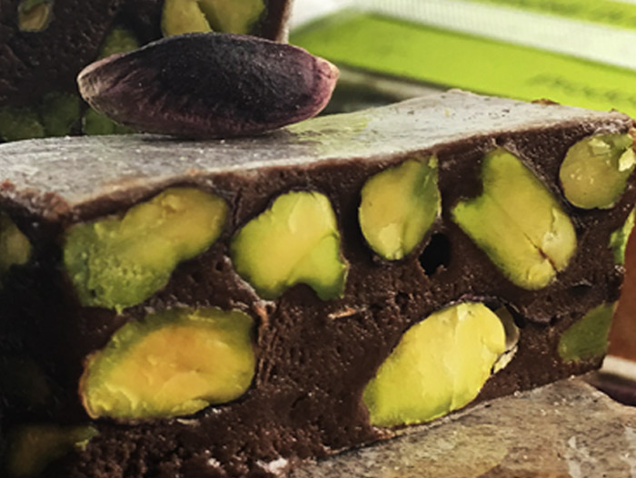 Torrone di Cioccolato, Arance e Pistacchi